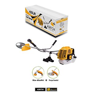 11000rpm 5.9 Hp Yan Tipi Benzinli Motorlu Ot Çalı Çim Biçme Tırpanı + Çapalama Aparatlı