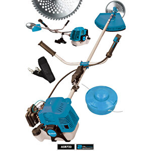 11000rpm 5.9 Hp Yan Tipi Benzinli Motorlu Ot Çalı Çim Biçme Tırpanı + Çapalama Aparatlı