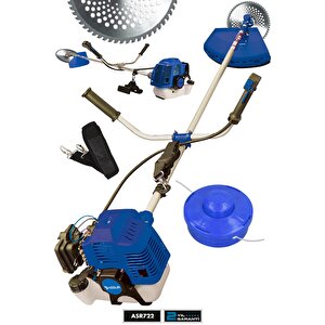 Plus 11000rpm 5.9 Hp Yan Tipi Benzinli Motorlu Ot Çalı Çim Biçme Tırpanı + Çapalama Aparatlı