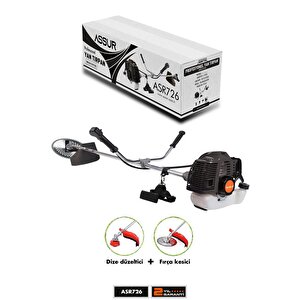 11000rpm 5.9 Hp Yan Tipi Benzinli Motorlu Ot Çalı Çim Biçme Tırpanı + Çapalama Aparatlı