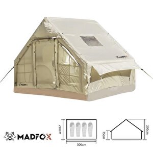 Bigless Glamping Cotton Inflatable Şişme Çadır  Baca Çıkışlı