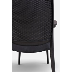 Maya 6 Kişilik Rattan Plastik Bahçe Masa Sandalye Takımı Özel Teslimat Ve Montaj