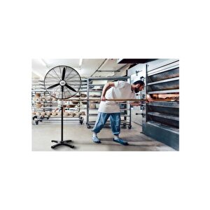 Hef-ak750 210w 75 Cm Siyah 3 Kanat Kumandalı Sanayi Tipi Ayaklı Vantilatör