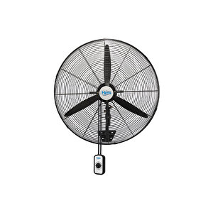 Hef-da650 190w 65 Cm Siyah 3 Kanat Anahtarlı Sanayi Tipi Duvar Vantilatörü