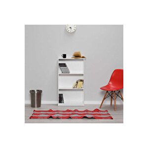 3 Raflı Kitaplık-beyaz 58x106x23 Cm