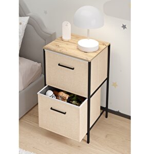 Çocuk 2 Çekmeceli Orta Boy Komodin Sehpa Çam 1610