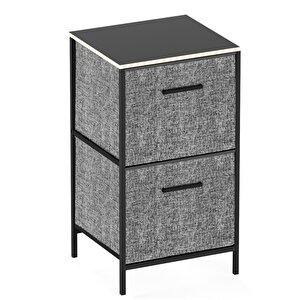 Çocuk 2 Çekmeceli Orta Boy Komodin Sehpa Füme 1608