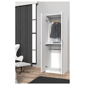 Bahar Giyinme Dolabı - Çok Amaçlı Dolap - Gardırop 60 Cm-2 Kapaklı