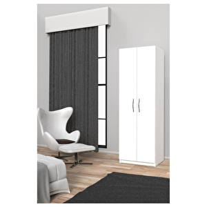 Tdesigno Bahar Giyinme Dolabı - Çok Amaçlı Dolap - Gardırop 60 Cm-2 Kapaklı