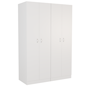 Tdesigno Gümüş Giyinme Dolabı - Çok Amaçlı Dolap - Gardırop 180 Cm-4 Kapaklı