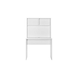White Raflı Çalışma Masası-mat Beyaz 90x148x52 Cm (gxyxd)
