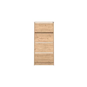 Flat Duo 4 Katlı Geniş Ayakkabılık - Florida Meşe 73x157x26 Cm