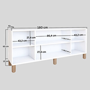 Bohem Serisi Natura 2 Kapak Pvc Hasır Desen Mat Beyaz Konsol