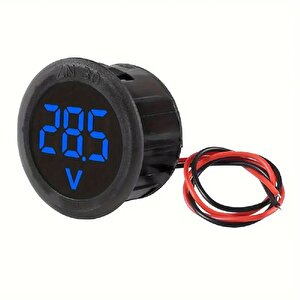 Dijital Voltmetre Dc4-100v Mavi Araç Karavan Motorsiklet Yat Tekne