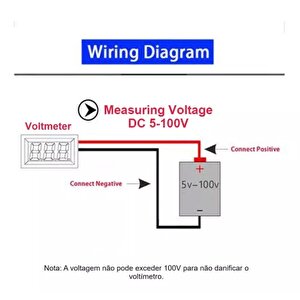 Dijital Voltmetre Dc4-100v Mavi Araç Karavan Motorsiklet Yat Tekne