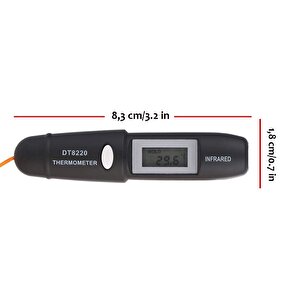 Aek-tech Dt8220 Kalem Tip Infrared Termometre Siyah