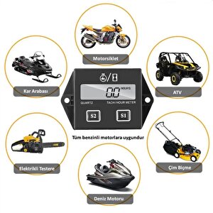 Dt1112 Dijital 2 Zamanlı Motor Takometre Saat Ölçer Rpm