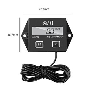 Dt1112 Dijital 2 Zamanlı Motor Takometre Saat Ölçer Rpm