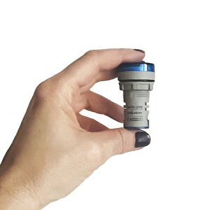 Mini Dijital Voltmetre 22mm Ac 60-500v Led Mavi Işık