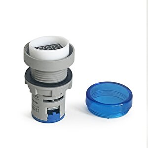 Mini Dijital Voltmetre 22mm Ac 60-500v Led Mavi Işık