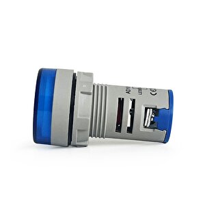 Mini Dijital Voltmetre 22mm Ac 60-500v Led Mavi Işık