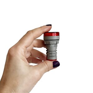 Mini Dijital Voltmetre 22mm Ac 60-500v Led Kırmızı Işık