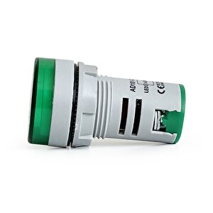 Mini Dijital Voltmetre 22mm Ac 60-500v Led Yeşil Işık