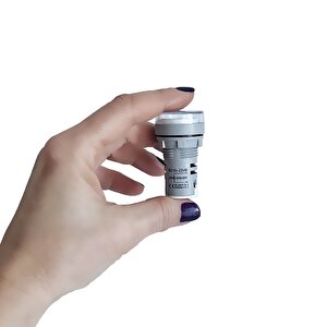 Mini Dijital Voltmetre 22mm Ac 60-500v Led Beyaz Işık