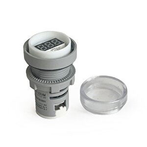 Mini Dijital Voltmetre 22mm Ac 60-500v Led Beyaz Işık