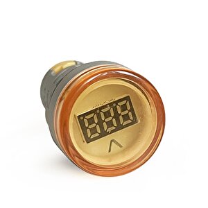 Mini Dijital Voltmetre 22mm Ac 60-500v Led Sarı Işık