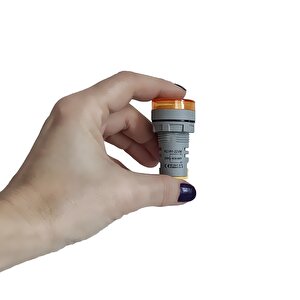 Mini Dijital Voltmetre 22mm Ac 60-500v Led Sarı Işık