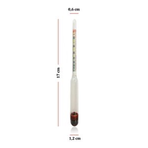Aek-tech Alkolmetre 0-100 Kısa Form 17cm