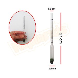 Alkolmetre Tralles 0-100 20c 170mm
