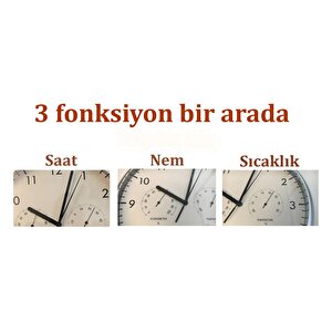 Tfa Duvar Saati Termometre Nem Ölçer