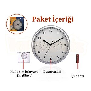 Tfa Duvar Saati Termometre Nem Ölçer