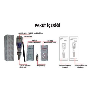 Adwa Ad14 Ph Orp Sıcaklık Ölçer Taşınabilir