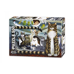 Kedi Ailesi 500 Parça Puzzle