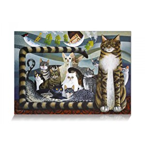 Kedi Ailesi 500 Parça Puzzle