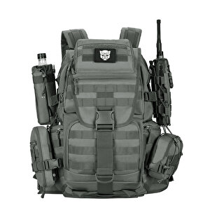 50l Su Geçirmez Outdoor Sırt Çantası Sportif Gri