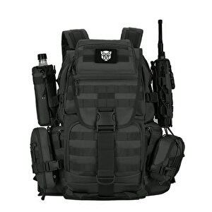 50l Su Geçirmez Outdoor Sırt Çantası Sportif Siyah