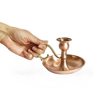 Alem Bakır Mumluk Şamdan Skoç