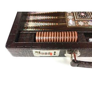 Star Elit Lüks Deri Çantalı Tavla Takımı