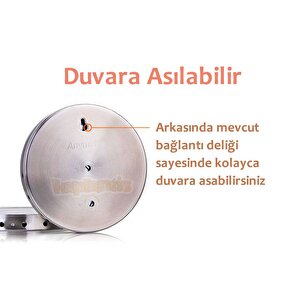 Anymetre Th603 Termometre Nem Ölçer Higrometre Paslanmaz Çelik Metal Çerçeve