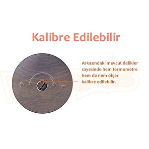 Anymetre Th603 Termometre Nem Ölçer Higrometre Paslanmaz Çelik Metal Çerçeve