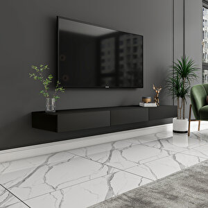 Avalon Duvara Monte Tv Sehpası – 140 Cm, Modern Minimal Tasarım, 4 Renk Seçeneği Ile Şık Ve Fonksiyonel Tv Ünitesi, Antrasit Antrasit