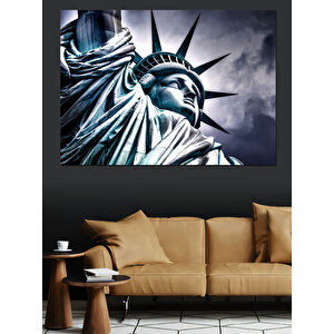 Özgürlük Heykeli Yukarıdan Bakış Dekoratif Kanvas - Mdf Ahşap Tablo 35x50 cm