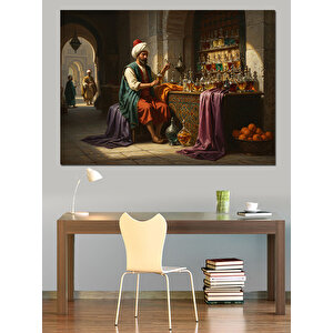 Baharatçının Renkli Tezgahı Dekoratif Kanvas - Mdf Ahşap Tablo 100x140 cm