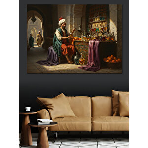 Baharatçının Renkli Tezgahı Dekoratif Kanvas - Mdf Ahşap Tablo