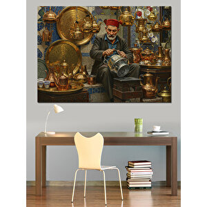 Kalaycının Renkli Dünyası Dekoratif Kanvas - Mdf Ahşap Tablo 25x35 cm