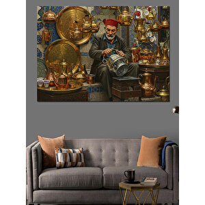 Kalaycının Renkli Dünyası Dekoratif Kanvas - Mdf Ahşap Tablo 100x140 cm